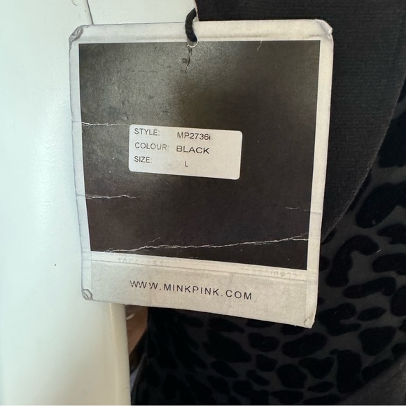 Mink Pink Leopard Print Little Black Dress NWT - Picture 4 of 6